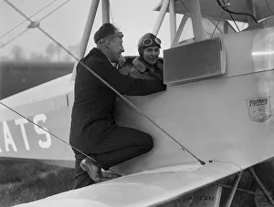 Kitty Prints: Kitty Brunell in the cockpit of a Blackburn Bluebird aeroplane