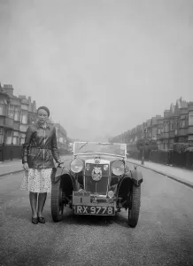 Kitty Brunell with her MG Magna at the RSAC Scottish Rally, 1932. Artist: Bill Brunell