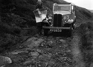 Kitty Brunell road testing a Standard Little Twelve saloon, c1932. Artist: Bill Brunell