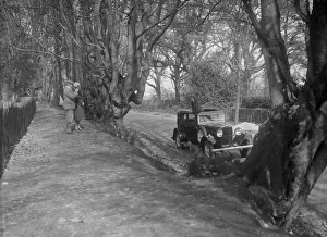 Kitty Prints: Kitty Brunell in a Talbot 75 4-door saloon, c1930. Artist: Bill Brunell