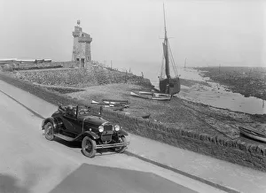 Kitty Brunells 1930 Ford Model A 2-seater, Lynmouth harbour, Devon, 1931. Artist: Bill Brunell
