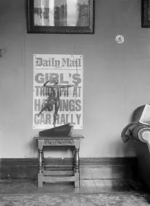 Kitty Brunells victory in Class 2 at the 1933 RAC Rally. Artist: Bill Brunell