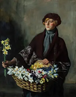 Flower Girl Prints: Kitty of Frying Pan Alley, c1921. Creator: Oswald Birley