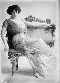 Kitty Gordon in loveseat, 1910. Creator: Bain News Service