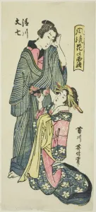 Kiyokawa and Bunshichi, from the series Elegant Dew of Flowers (Furyu hana no)