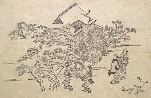 Hishikawa M Prints: Kiyomidzu Temple in Kyoto. Creator: Hishikawa Moronobu