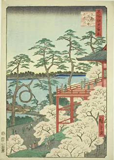 Ueno Park Prints: Kiyomizu Hall and Shinobazu Pond at Ueno (Ueno Kiyomizudo Shinobazu no ike)