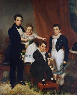 Sister Prints: The Knapp Children, ca. 1833-34. Creator: Samuel Lovett Waldo