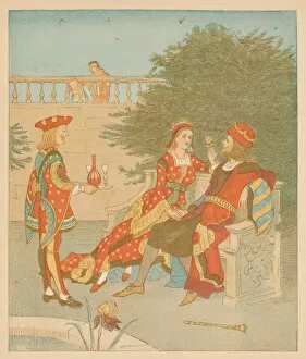 Servant Collection: The Knave of Hearts and the Queen of Hearts, 1880. Creator: Randolph Caldecott