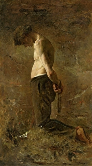 Regret Prints: Kneeling Convict, 1878-1880. Creator: Ladislav Mednyanszky