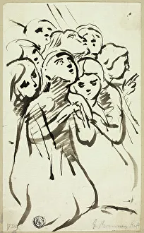 Huddled Prints: Kneeling Figures Huddled Together, n.d. Creator: George Romney