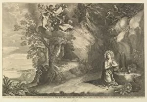 The Kneeling Magdalen, 1625-77. Creator: Wenceslaus Hollar