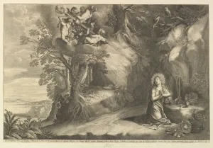Rays Of Light Prints: The Kneeling Magdalen, 1625-77. Creator: Wenceslaus Hollar