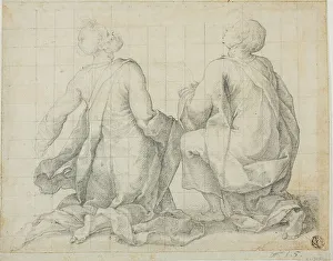 Squared Prints: Two Kneeling Male Saints, n.d. Creator: Unknown