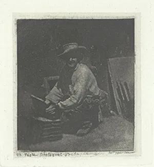 Charles Nègre Collection: Kneeling Mason, February- March 1854, printed 1982. Creator: Charles Negre