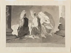 Brown John Prints: Three Kneeling Women, 1770/75. Creator: John Brown