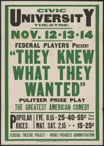 They Knew What They Wanted, Syracuse, NY, 1936. Creator: Unknown