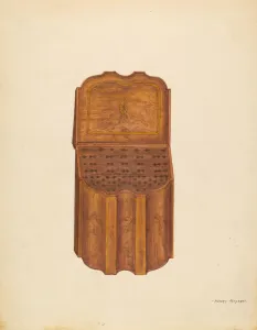 Henry Meyers Prints: Knife Box - Mahogany, c. 1936. Creator: Henry Meyers