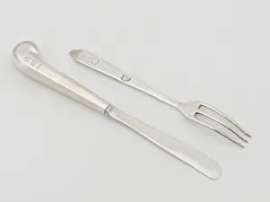 Knife Gallery: Knife and fork, 1722. Creator: Johannis Nys