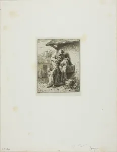 Grandparent Prints: The Knife-Grinder, 1850. Creator: Charles Emile Jacque