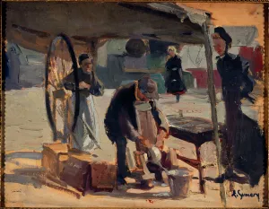Whetstone Prints: Knife grinder in Passy, 1890. Creator: Adolphe-Ernest Gumery