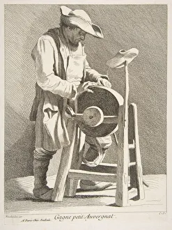 Anne Claude Philippe De Caylus Gallery: Knife Sharpener, 1742. Creator: Caylus, Anne-Claude-Philippe de
