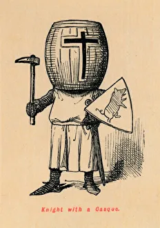 The Comic History Of England Gallery: Knight with a Casque, c1860, (c1860). Artist: John Leech