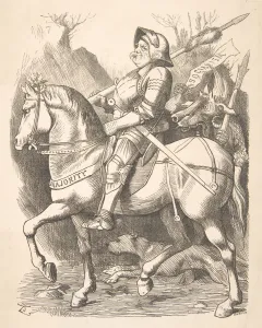 Tenniel John Prints: The Knight and His Companion (Punch, March 5, 1887), 1887. Creator: John Tenniel