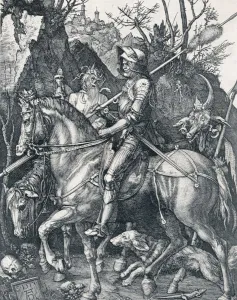 Visor Prints: The Knight, Death and the Devil, 1513 (1906). Artist: Albrecht Durer