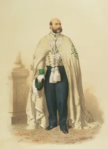 Knight of the Order of Alcantara in ceremonial dress, 1865. Creator: Unknown