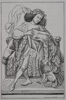 Document Prints: The Knight playing card from a card game, (c1420-1468), 1877. Creator: Unknown