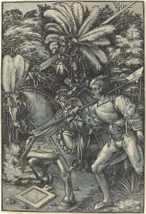 Wechtlin Hans Prints: Knight and the Servant, c. 1518. Creator: Hans Wechtlin the Elder