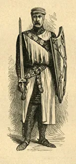 George Walter Thornbury Prints: A Knight Templar, 1897. Creator: Unknown