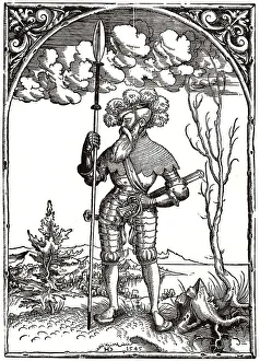 Plate Armour Prints: Knight in War Harness. Artist: Deckinger, Hieronymus (active 1562-1574)