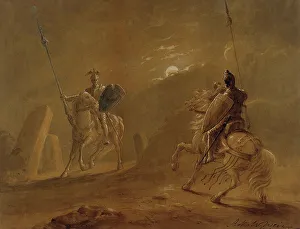 Weir Robert Prints: Knight's Encounter, 1855. Creator: Robert Walter Weir