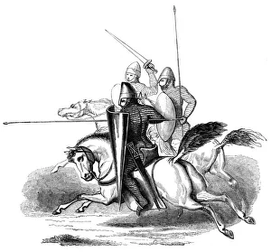 Images Dated 11th January 2008: Knights of King Louis VI of France, c14th century (1849)