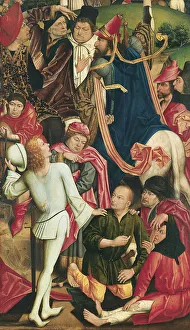 Illusion Gallery: Knights and Soldiers playing Dice for Christs Robe. Artist: Baegert, Derick (ca 1440-after 1502)