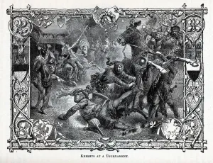 Knights at a Tournament, 1881. Artist: Vogel, Hermann (1854-1921) Knights at a Tournament, 1881. Artist: Vogel, Hermann (1854-1921)