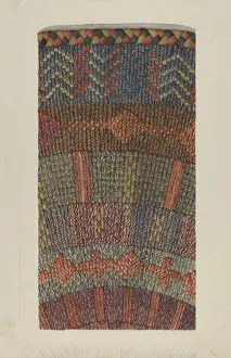 Knitted Rug, 1935 / 1942. Creator: Ingrid Selmer-Larsen