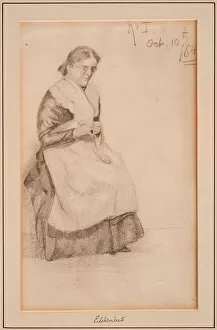 Knitting, 1884. Creator: Louis Michel Eilshemius