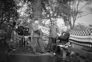 Support Prints: knitting bee, between c1915 and c1920. Creator: Bain News Service