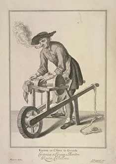 Grinding Wheel Prints: Knives or Cisers to Grinde, Cries of London, (1688?)