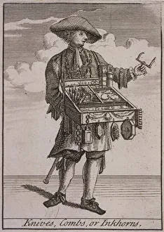 Marcellus Laroon Prints: Knives, Combs, or Inkhorns, Cries of London, (c1688?)