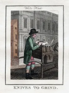 Grinding Wheel Prints: Knives to Grind, Whitehall, London, 1805