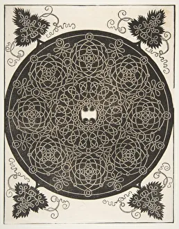 The Third Knot. Interlaced Roundel with Eight Wreaths and a Scalloped Shield in i