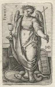 The Knowledge of God and the Seven Cardinal Virtues: Fidelity - Fides. Creator: Hans Sebald Beham