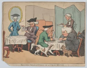 Eating Gallery: Known Characters in a Chop House, 1800-1820. 1800-1820. Creator: Anon