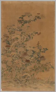 1644 1912 Prints: Ko Ssu Panel: Rocks and Chrysanthemums, 1700s - 1800s. Creator: Unknown