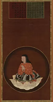 Kakejiku Collection: Kobo Daishi as a child seated on a lotus, Muromachi period, 15th-16th century