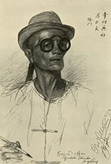 Straw Hat Prints: Koei-Si-Hin - scribe, Magalang, Java, 1898. Creator: Christian Wilhelm Allers